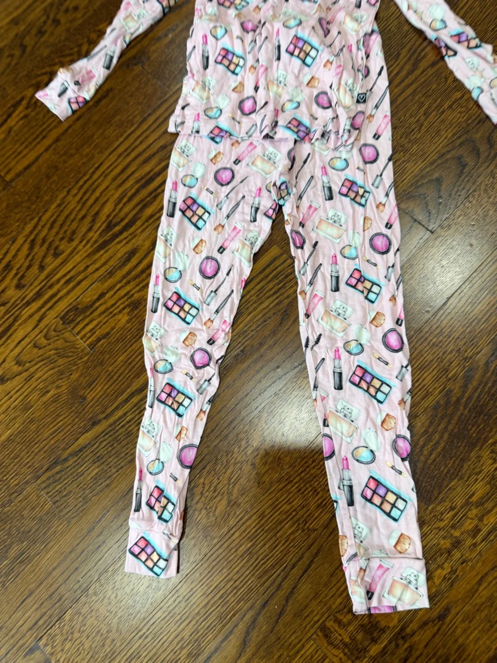 Lev Baby toddler Girls' Pink Makeup Print Pajama Set, size 4T
